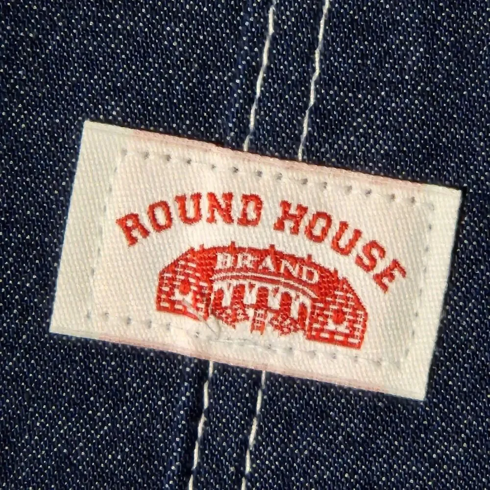 NWT Mens Round House Denim Jeans Carpenter Bib Overalls Sz 60X34 USA Made 5XL